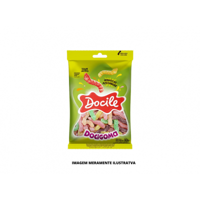 BALA - DOCILE - 90g MINHOCAS AZEDINHAS